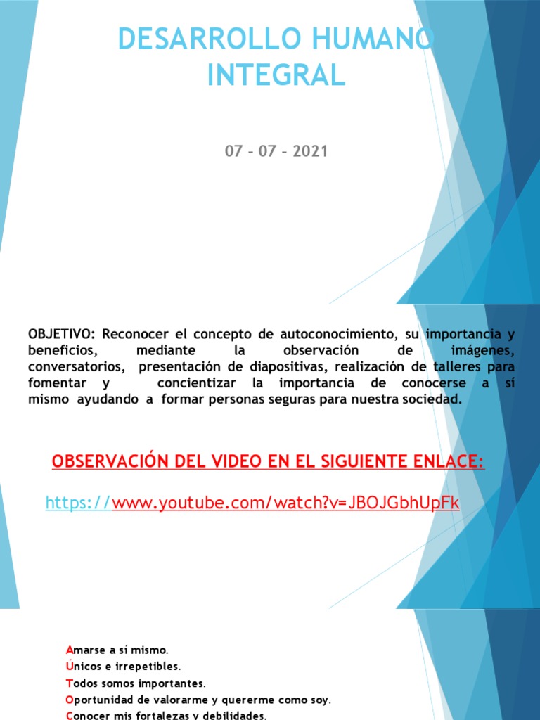 Autoconocimiento y Desarrollo Personal | PDF | Crecimiento personal y ...