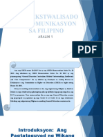 Kontekstwalisadong Komunikasyon Sa Filipino