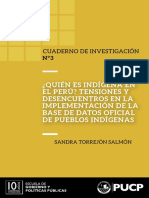 TORREJÓN, Sandra. Quién Es Indígena en Perú. Proceso de Implementación de Base Datos de Pueblos Indígenas