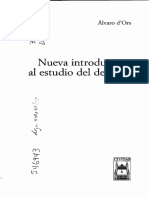 D'ors, Alvaro - Nueva Introducción Al Derecho-Civitas Ediciones (1999)
