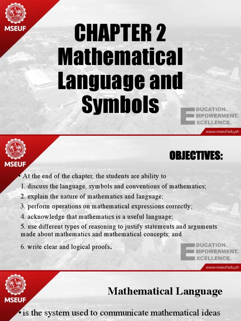Mathematical Language and Symbols | PDF | Set (Mathematics) | Mathematics