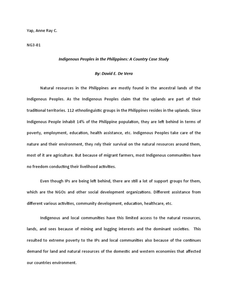 Indigenous Peoples' Land Rights in the Philippines | PDF | Indigenous ...