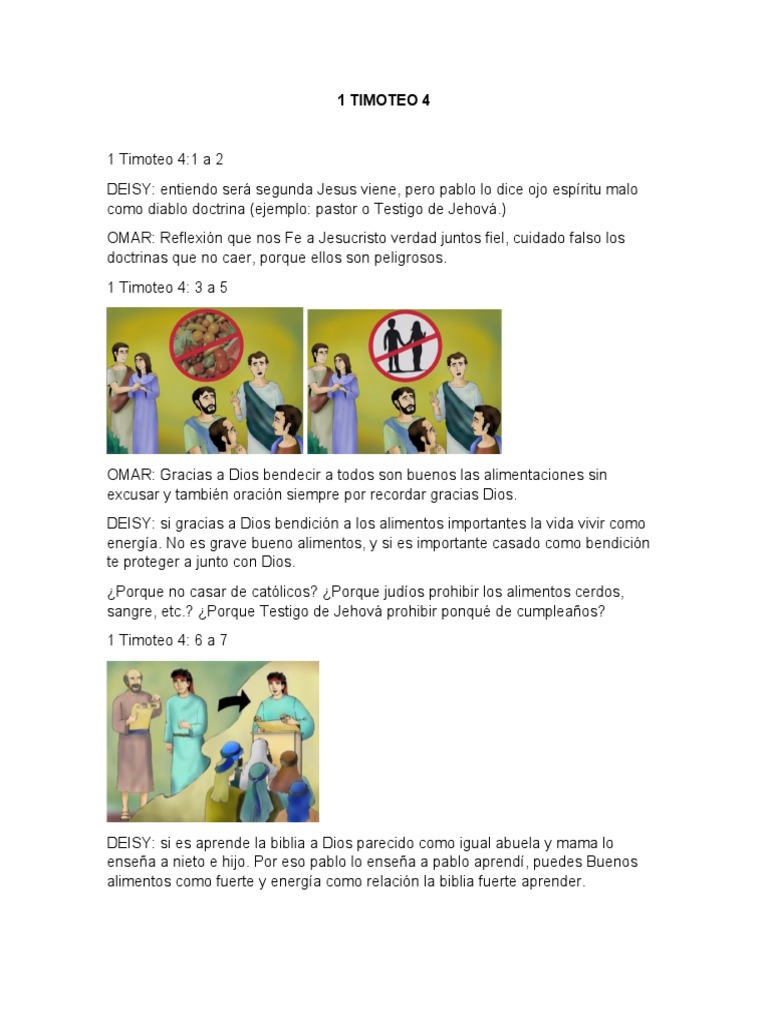 1 Timoteo 4 Pdf Dios Cristo Título