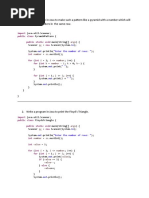 Write A Program in Java To Make Such A Pattern Like A Pyramid With A Number Which Will Repeat The Numbers in The Same Row