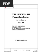 TITLE: HV070WS1-100 Product Specification For Customer Rev. P0