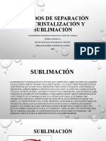 Sublimacion y Cristalizacion Presentacion