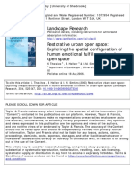Landscape Research: To Cite This Article: K. Thwaites, E. Helleur & I. M. Simkins (2005) Restorative Urban Open Space