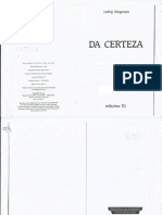 Da Certeza by Ludwig Wittgenstein