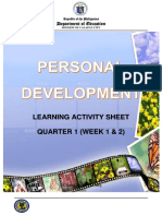 Learning Activity Sheet Quarter 1 (Week 1 & 2) : Department of Education