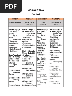 WORKOUT PLAN