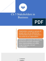 CH 5 Stakeholders in A Business