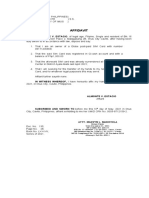 Affidavit: I, ALMONTE V. ESTACIO, of Legal Age, Filipino, Single and Resident of BLK 16