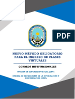 Manual - Nuevo Metodo Obligatorio para El Ingreso de Clases Virtuales