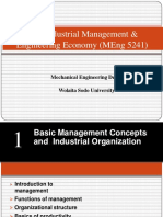 Industrial Management & Engineering Economy (Meng 5241) : Mechanical Engineering Dep'T. Wolaita Sodo University