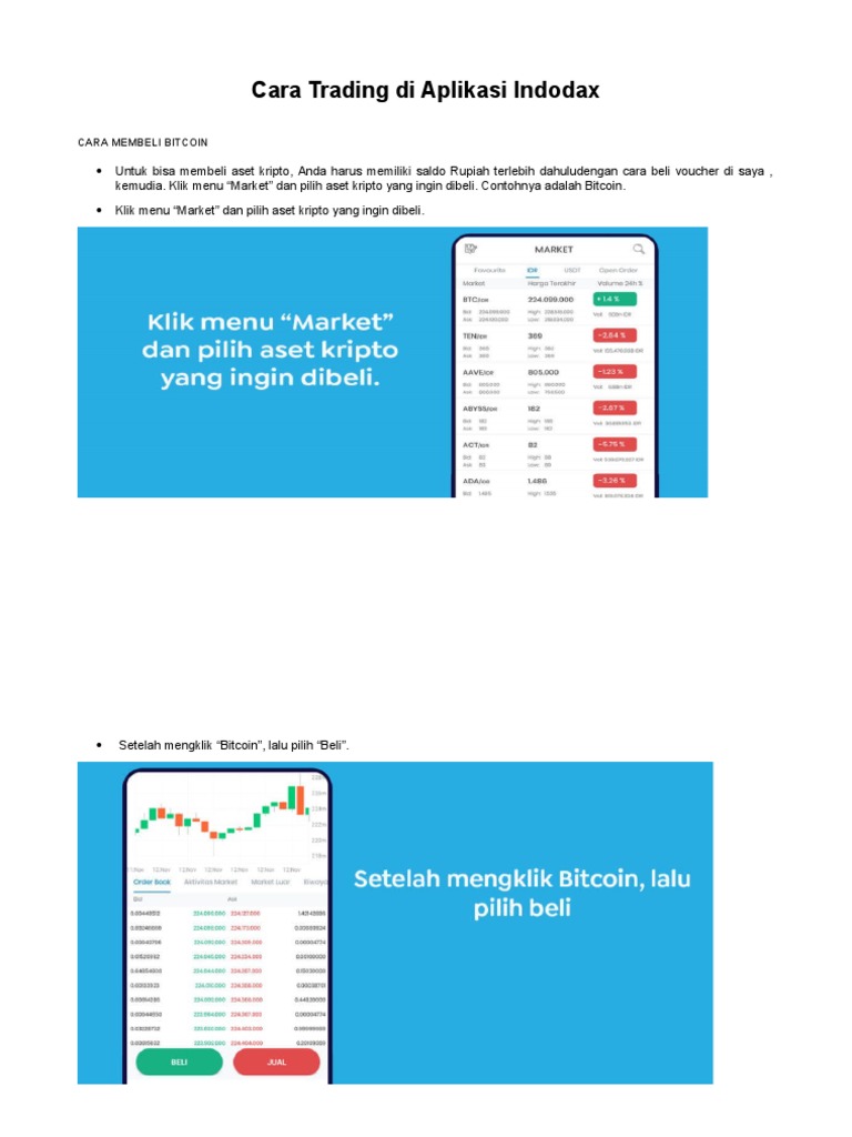 Cara Trading Di Aplikasi Indodax | PDF | Pengelolaan Keuangan & Uang