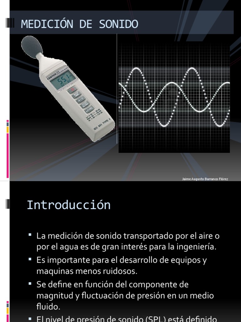 Pasado Especificado Influencia Medición de Sonido | PDF
