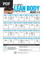 Leanbody Labrada Calendar