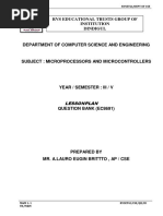 EC8691 Lesson Plan Microprocessor and Micro COntroller