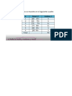 Medidas y Posicion Estadistica Ejercicios