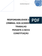 Responsabilidade Civil e Criminal Dos Acidentes de Trabalho