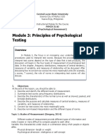 Module 3: Principles of Psychological Testing: Central Luzon State University