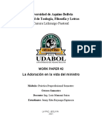 Work Paper N°2 La Adoracion en La Vida Del Ministro