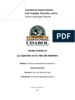 Work Paper N°3 La Sujecion en La Vida Del Ministro
