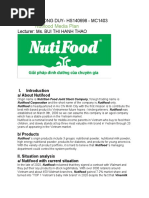 Nutifood Media Plan: NGUYEN TRONG DUY-HS140698 - MC1403 Lecturer: Ms. Bui Thi Hanh Thao