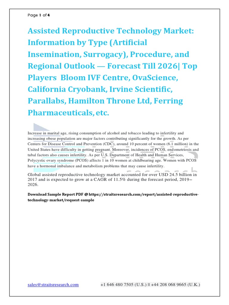 Assisted Reproductive Technology Market | PDF | In Vitro Fertilisation ...