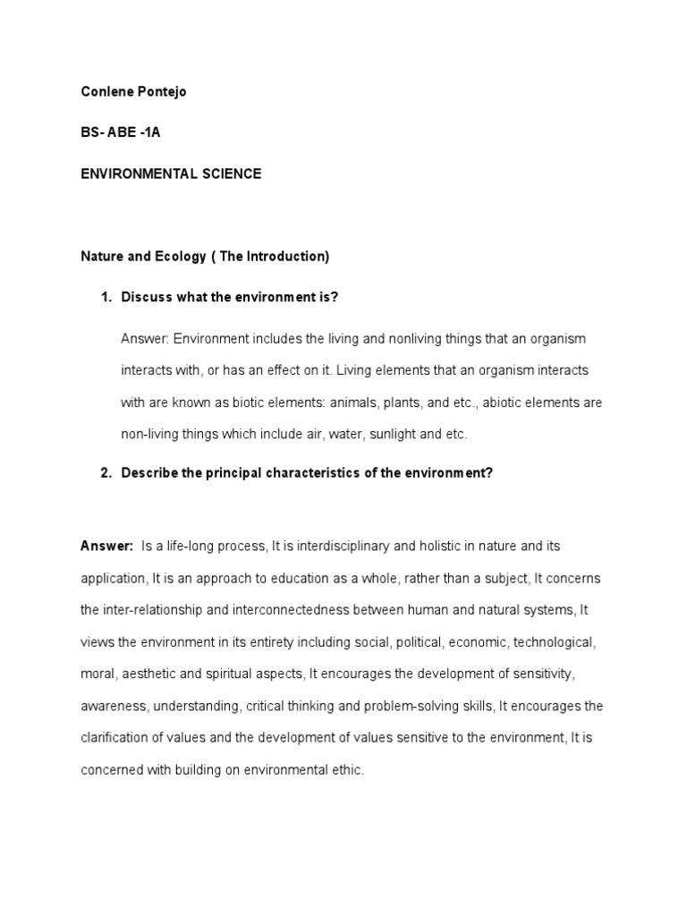 Understanding Environment and Ecology Basics | PDF | Atmosphere Of ...