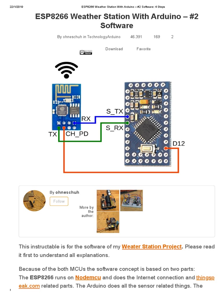 ESP8266 Weather Station Software Guide | PDF | Computing | Computer ...