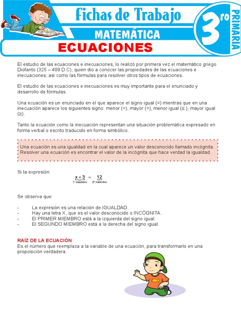 Resolución De Ecuaciones Para Tercero De Primaria – SKZYGB