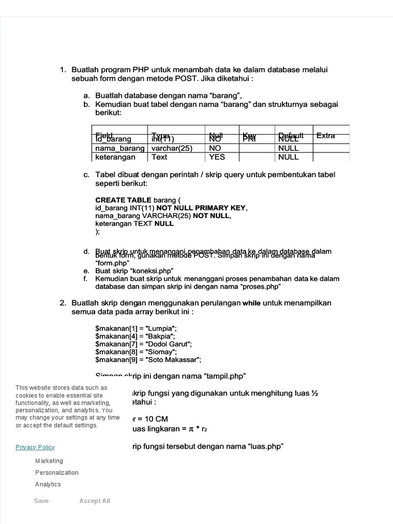 So Al PHP Mysql Update | PDF