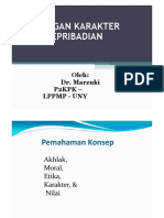 Hubungan Karakter Dan Kepribadian Oleh DR Marzuki p2kpk LPPMP Uny