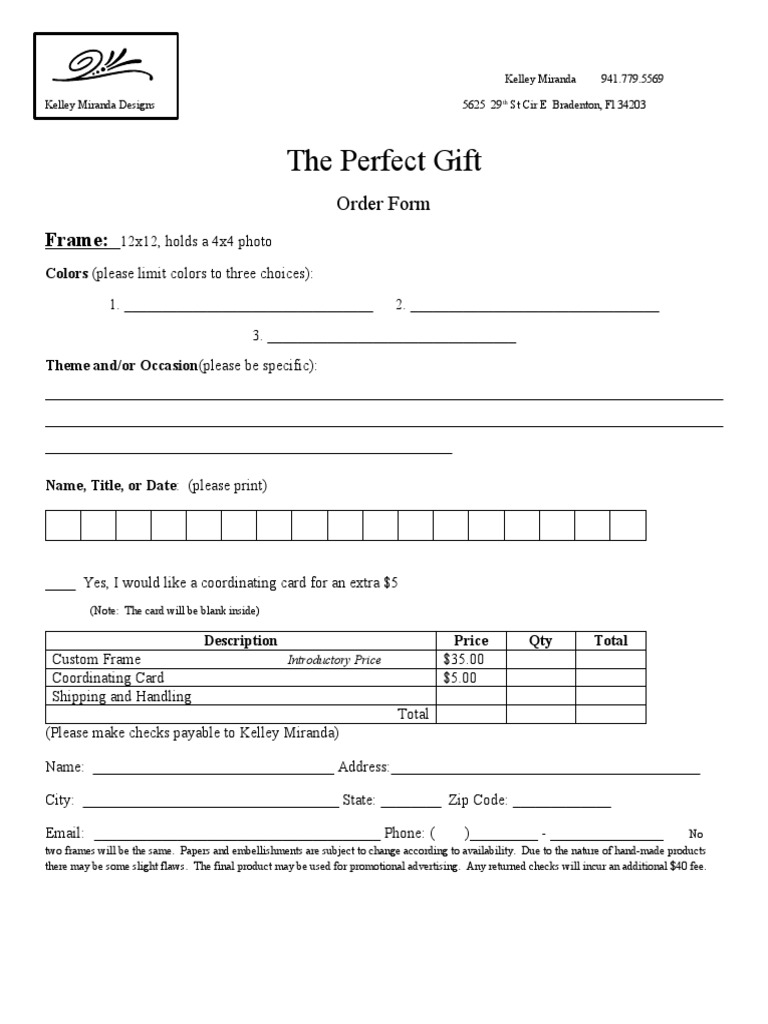 Order Form | PDF