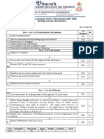 Internal Assessment Test II, Odd Semester (2017-2018) : BAN504 Flight Mechanics