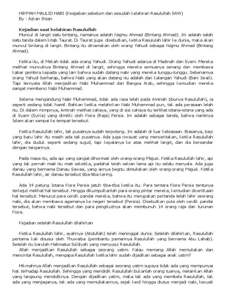 Hikmah Maulid Nabi Pdf