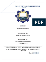 Formulation of Distance Settlement Matrix: Subject