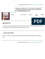Wiley - Student Solutions Manual To Accompany Radiation Detection and Measurement, 4e - 978-0-470-64972-5