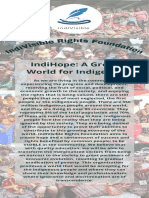 In Div Isib Le Rights Founda Tion: Indihope: A Great World For Indigents