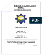 Functional Matrix of Rahimyar Khan District: Subject: Regional Planning