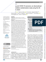 Smoking and COVID-19 Outcomes: An Observational and Mendelian Randomisation Study Using The UK Biobank Cohort