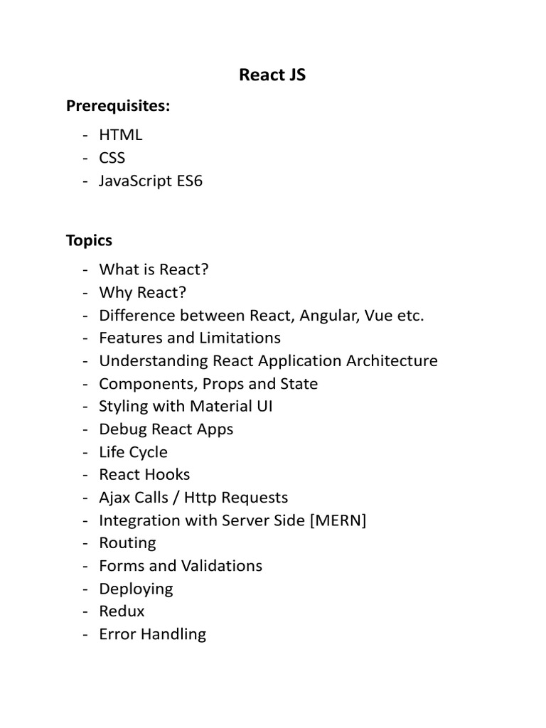 React Notes | PDF | Class (Computer Programming) | Java Script