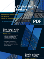 Creating Digital Profile For Job Seekers