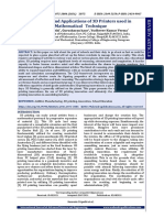 Essentials and Applications of 3D Printers Used in Mathematical Technique