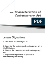 Prelim Lecture The Characteristics of Contemporary Art