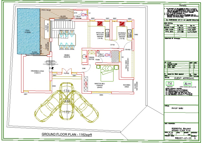 Ground Floor Plan with Dimensions | PDF | Home | Urban Planning