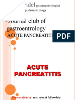 Journal Club of Gastroentrology: Acute Pancreatitis