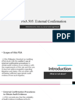 PSA 505: Guidance on Obtaining External Audit Evidence