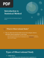 Introduction To Statistical Method: Observation Study and Sampling Design For Survey